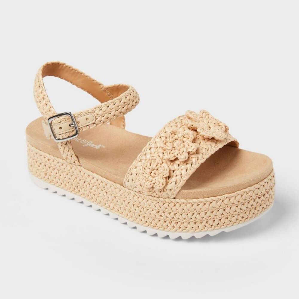 Cat & Jack - Kids' Lindsey Platform Espadrille Sandals - art cl Beige